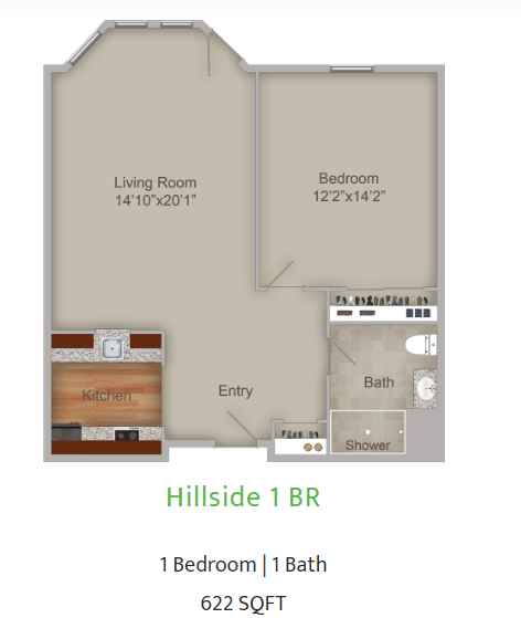 ASH - Hillside 1BR