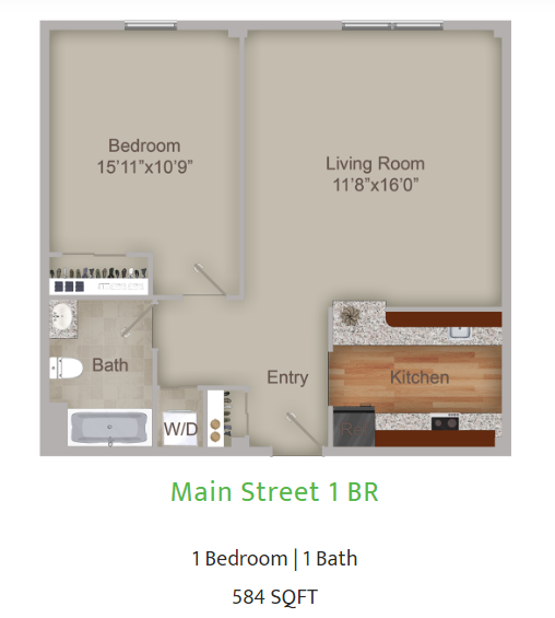 ASH - Main St 1 BR